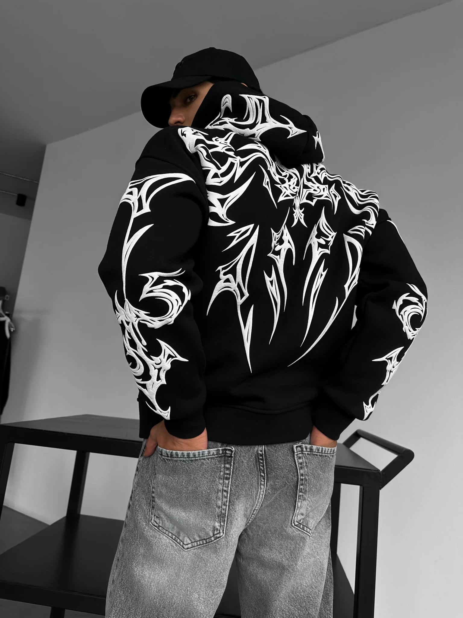 OVERSIZED CYBERPRINT HOODIEE
