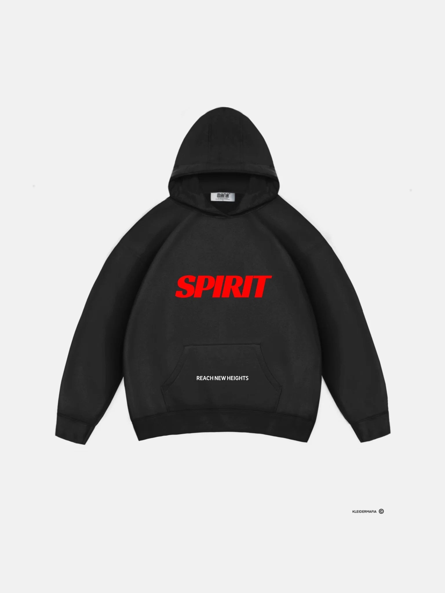SPRIT BLACK OVERSIZED HOODIEE