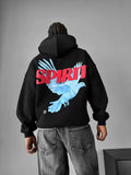 SPRIT BLACK OVERSIZED HOODIEE