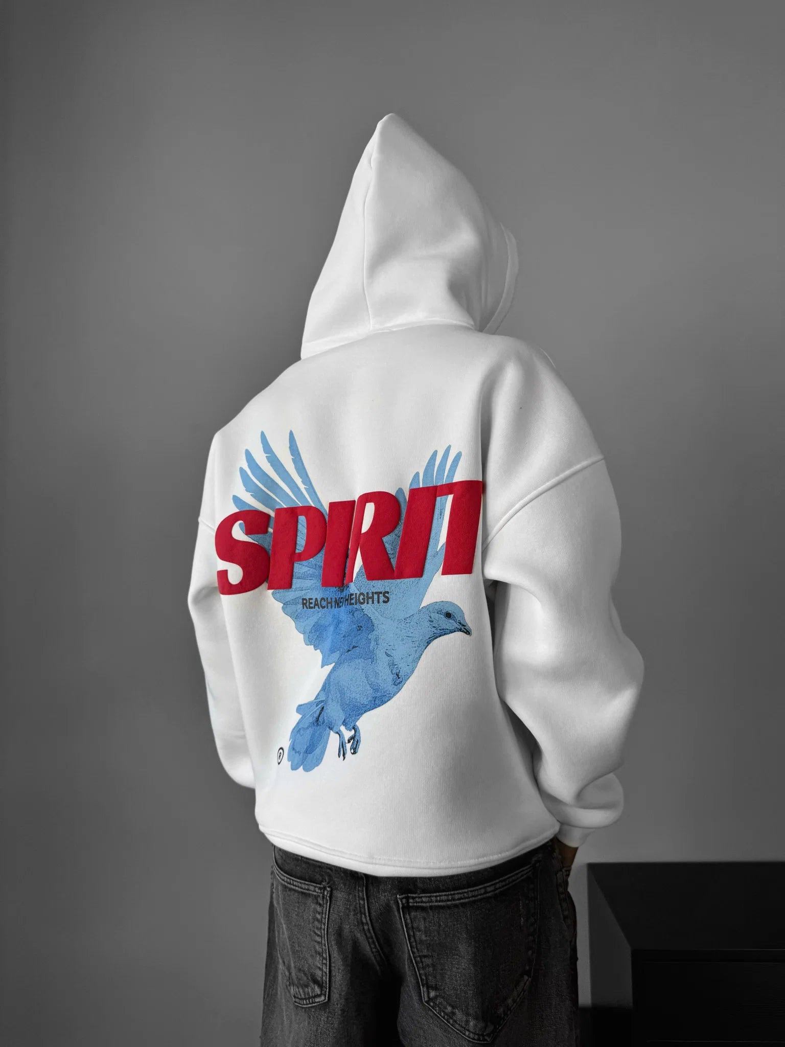 SPRIT WHITE OVERSIZED HOODIEE