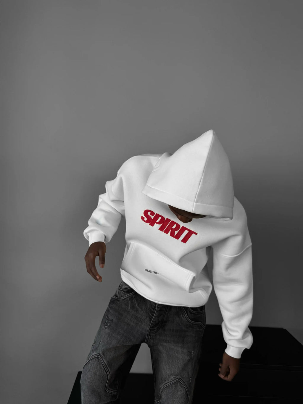 SPRIT WHITE OVERSIZED HOODIEE